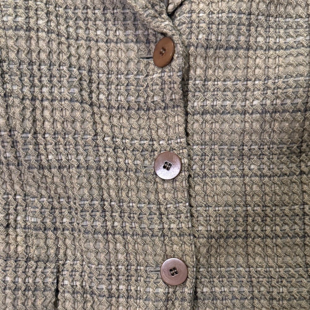 Giorgio Armani Tweed Plaid Blazer in Beige and Brown - Picture 3 of 10